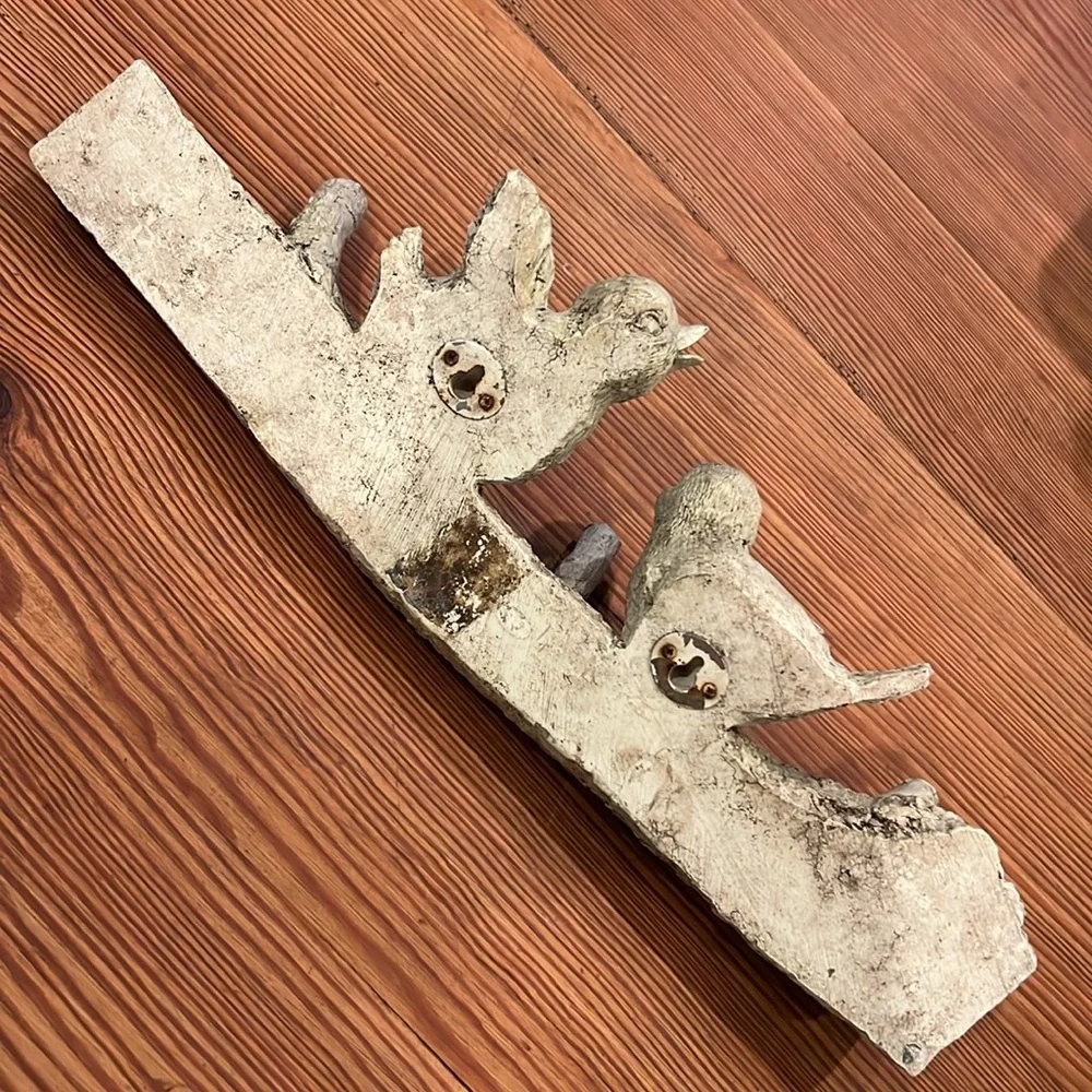 Vintage Bird Wall Hooks- Resin & Crushed Stone